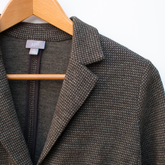 ✨J. Jill | Career Brown Wool Button Blazer - Picture 5 of 6